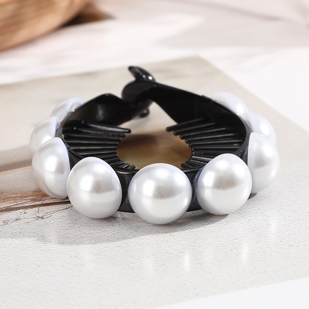 Korean Pearl Hair Claw Clip Hair Device Fashion Temperament Horsetail Ball Head Hair Artifact for Women Hair Accessories