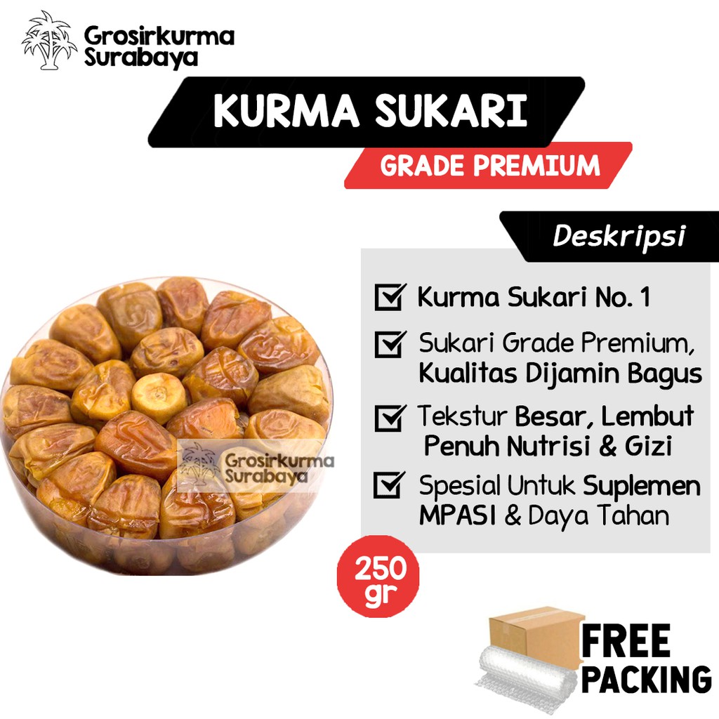 

Kurma Raja Sukari Ruthab 250 Gram Untuk Daya Tahan Tubuh & Imun Kesehatan Stamina Pria Mesir & MPASI