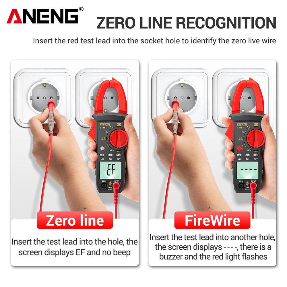 Solighter ANENG ST181 Ohm Tester Kapasitansi NCV 4000 Counts Digital