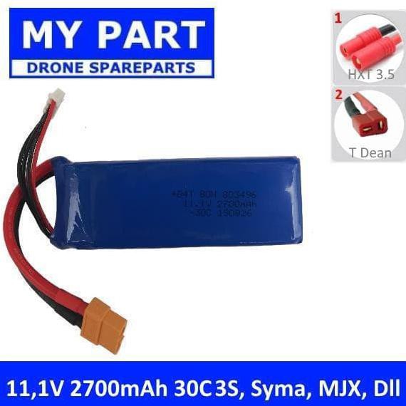 Baterai 11.1V 2700Mah 3S 30C Mjx - Syma Drone - Rc Mobil Lipo Battery Promo Hari Ini