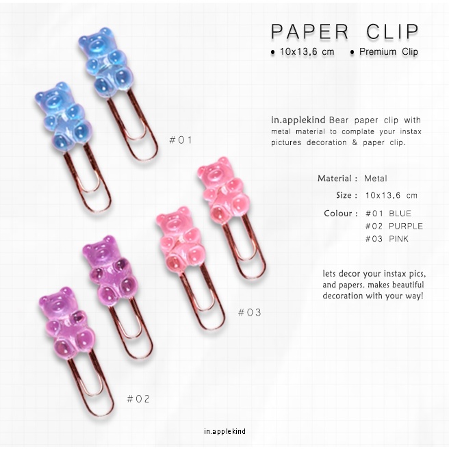 

PAPER KLIP / CLIP DEKORASI. AESTHETIC CLIP PAPER, DECOR, BOOK, NOTES. PAPER KLIP MODEL LUCU KARAKTER PANDA IMUT ❤️