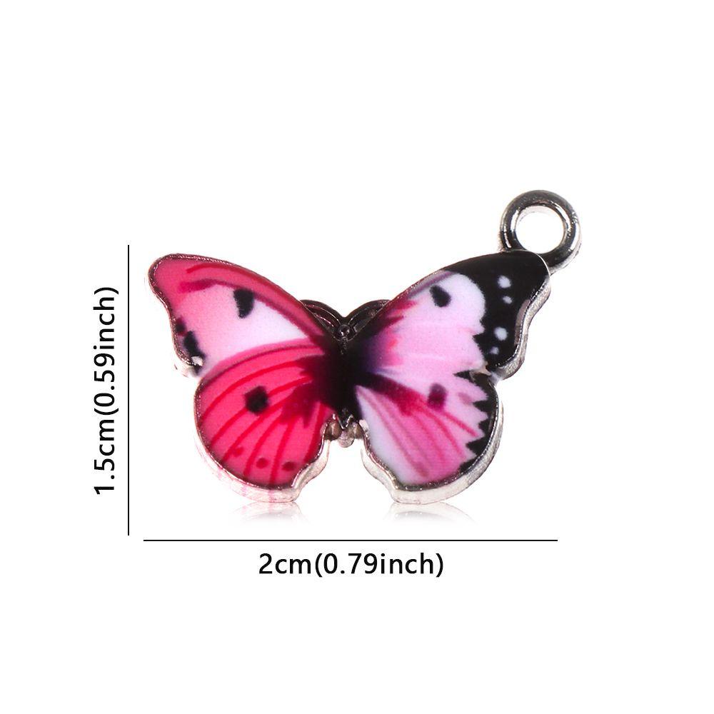 Preva 10PCS Butterfly Charms Fashion Kalung Gelang Anting Kerajinan DIY Aksesoris Hewan Lucu