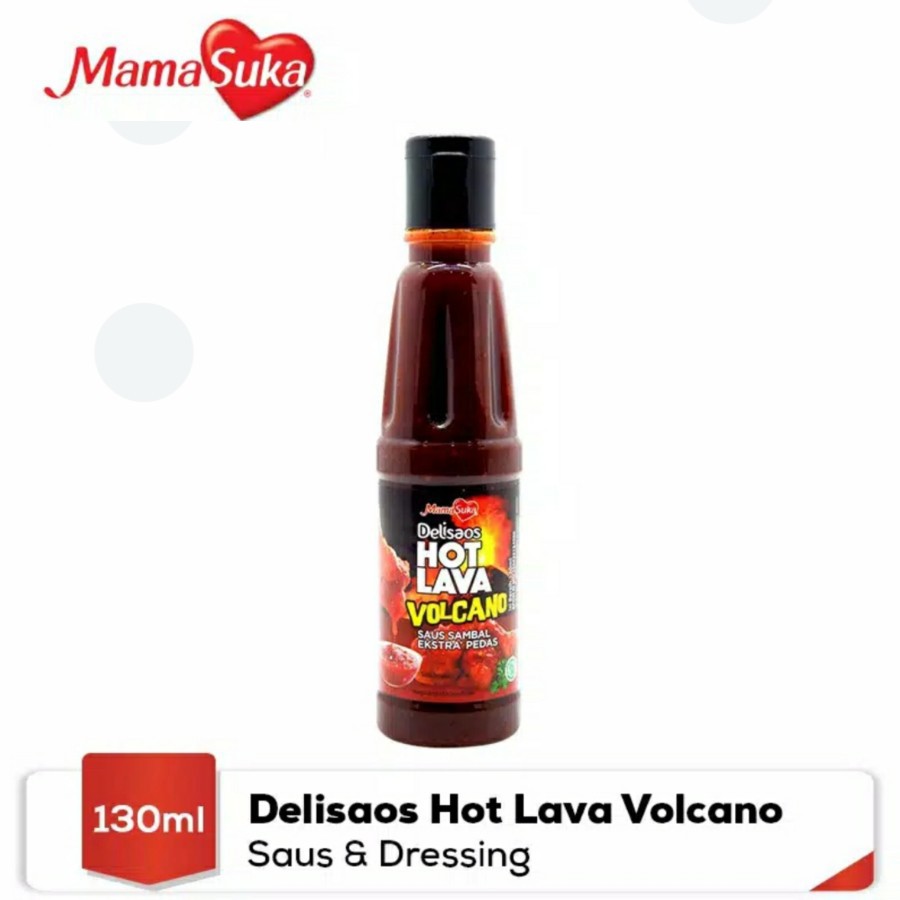 

Mamasuka Delisaos Hot Lava Volcano Sauce Sambal Ekstra Pedas 130ml