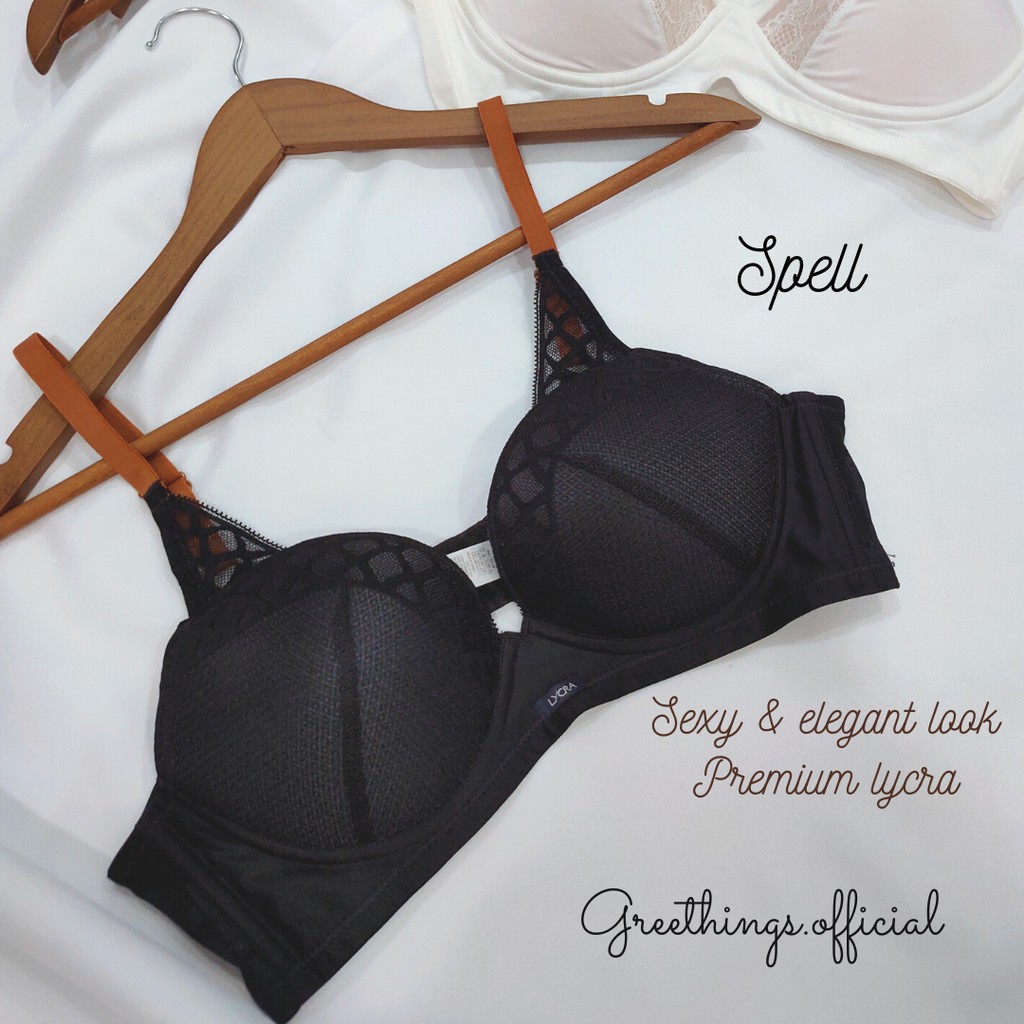 Milari | Sexy 3/4 Cup Bra | Greethings | Spell Bra | Bra Lycra Wireless Premium | Bra Tanpa Kawat