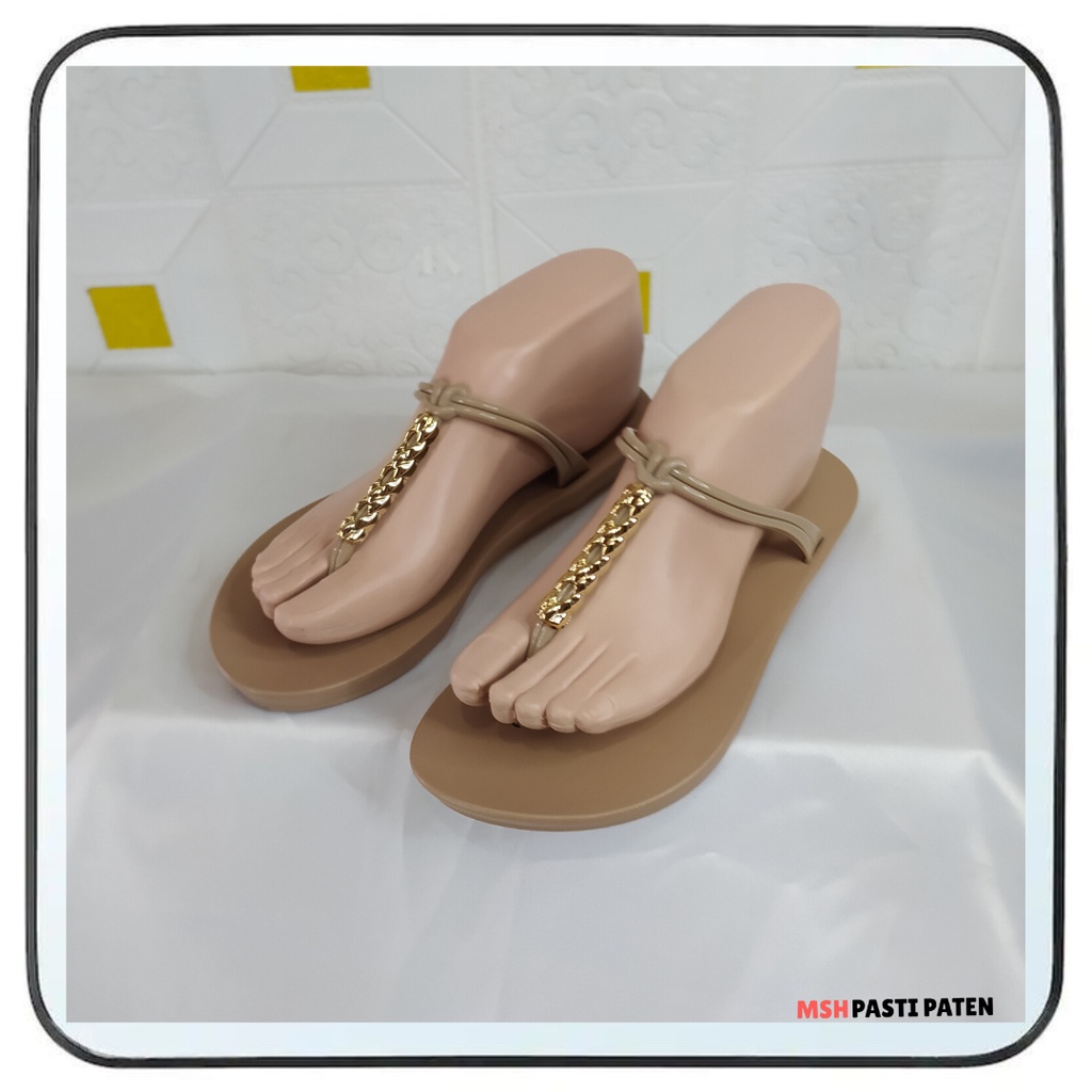 sandal flat sandal jepit sandal jelly wanita impor glanzton original