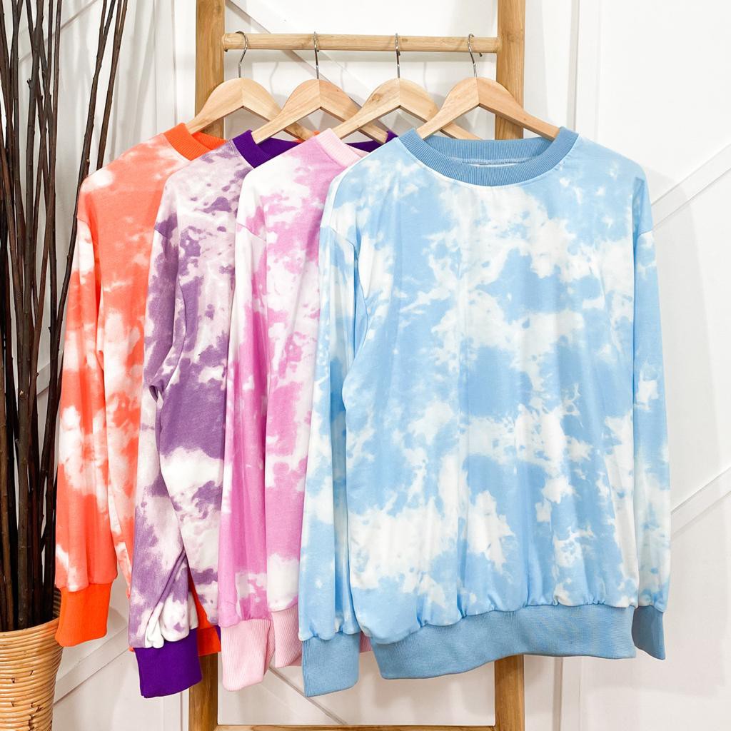 SWEATER TIEDYE - sweater murah / sweater wanita / tiedye sweater / tidye / sweater