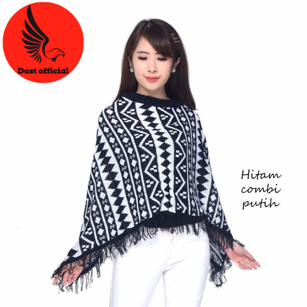 Ponco Maroko  Knit Outer Sweater / Switer Rajut Sweter Wanita Fashion Korea