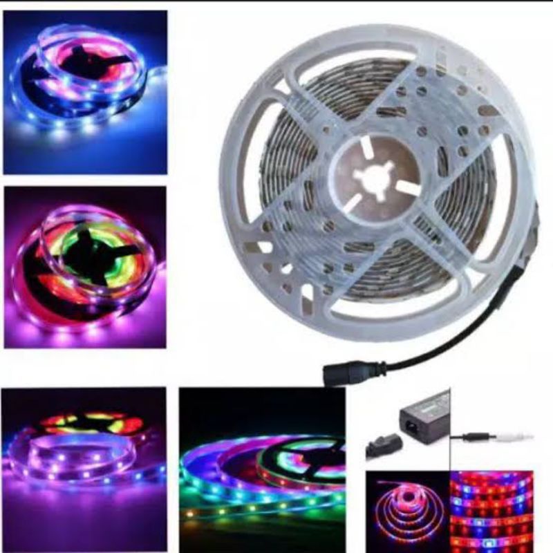 LED STRIP RUNNING OTOMATIS IC PINTAR RGB 5050