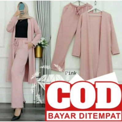 FAWNIA SET CARDIGAN TERMURAH / Oneset Korean Style / Cardigan / Setelan Wanita