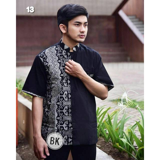 HEM COWOK MURAH | HEM COWOK KOMBINASI BATIK PRADA SERI HITAM | HEM PRIA MURAH