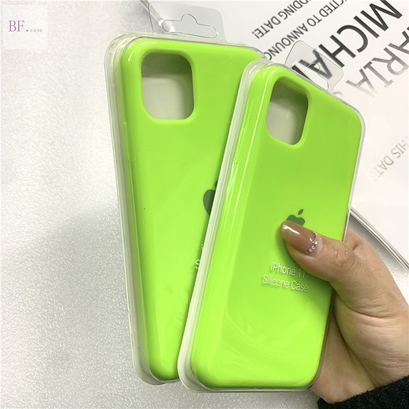 Soft Case Silikon Desain Logo Warna Hijau Fluorescent Untuk Iphone 11 12 13 Pro Max 6 7 8 Plus X Xs Xr Xsmax Se2 2020 12pro