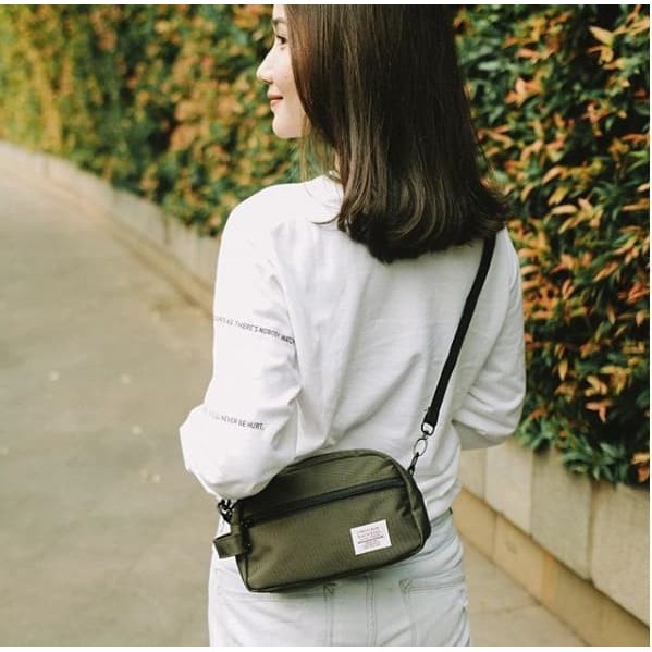 (SLING BAG) DOPP KIT OLIVE GREEN CARHARTT STUSSY - TAS