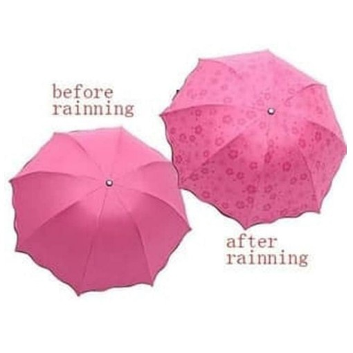 Payung Ajaib Magic Lipat 3D Muncul Motif Ketika Basah Hujan