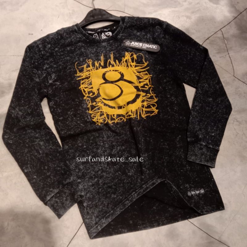 Sweater Juice Ematic Original New Season Mswt Amber Black Washed