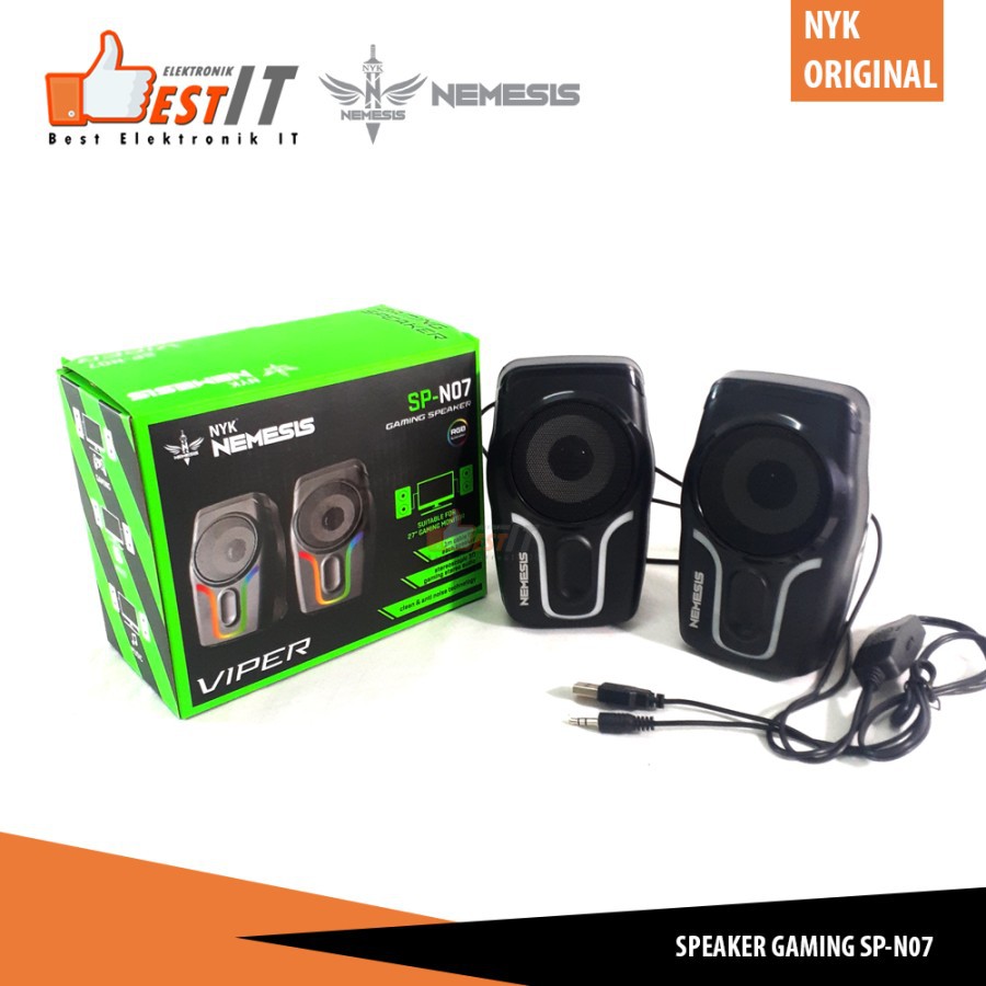 Speaker Gaming Aktif PC RGB Speaker Sounbard Gaming NYK SP-N07 VIPER