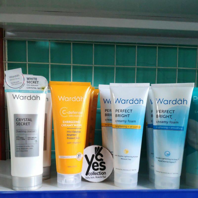Wardah Sabun Cuci Muka Creamy Foam 100 ml Face facial Wash oil Contol Smoot Perfect perfact Bright