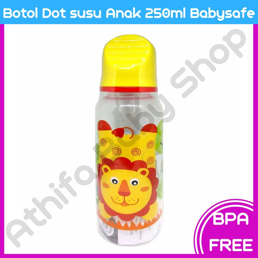 Botol susu Dot Bayi Botol ASI ASIP Bayi Baby Safe Feeding Bottle 250ml Karakter BPA FREE JS004