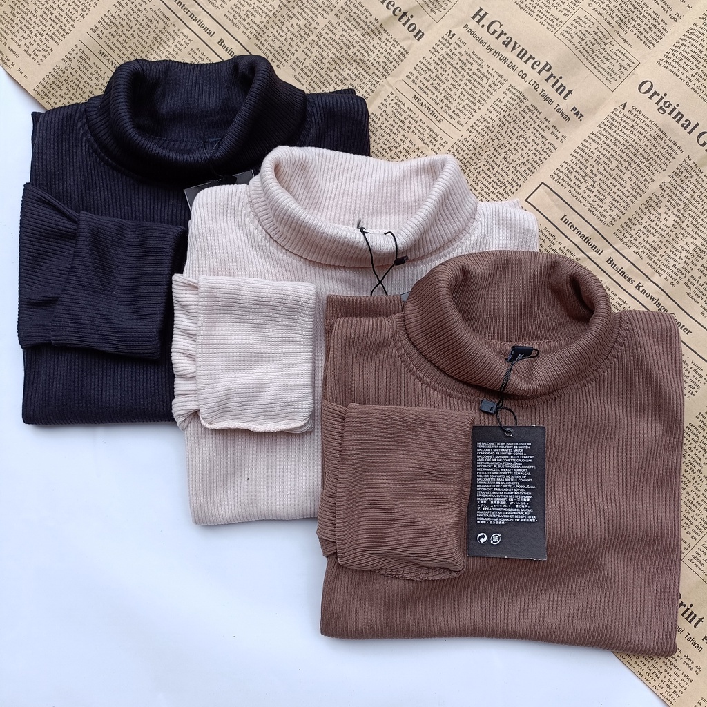 RIB Turtle neck ANAK PREMIUM TEBAL kerah TINGGI/ KAOS TURTLENECK ANAK LENGAN PANJANG