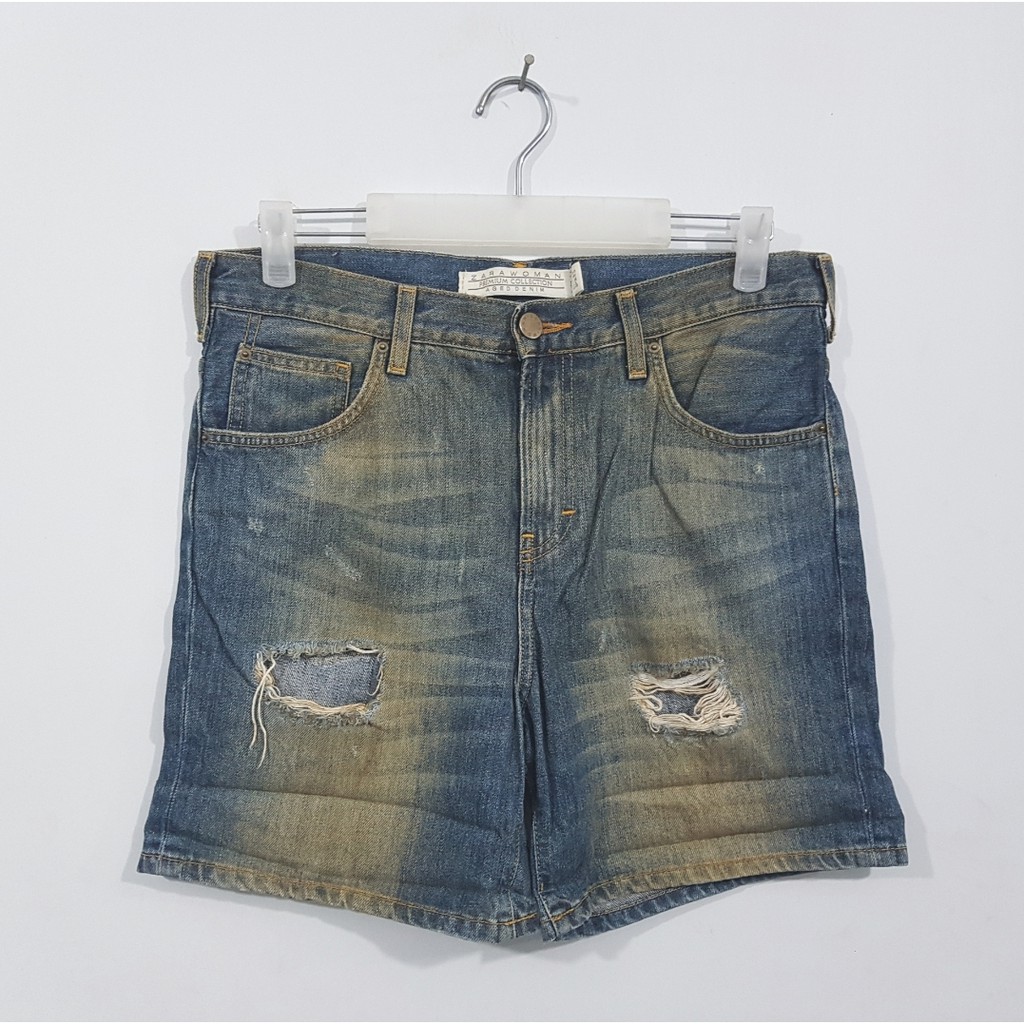 Celana Jeans Pendek Wanita ZARA - Size 33 sd 34 - Lingkar Pinggang 91 cm - Original