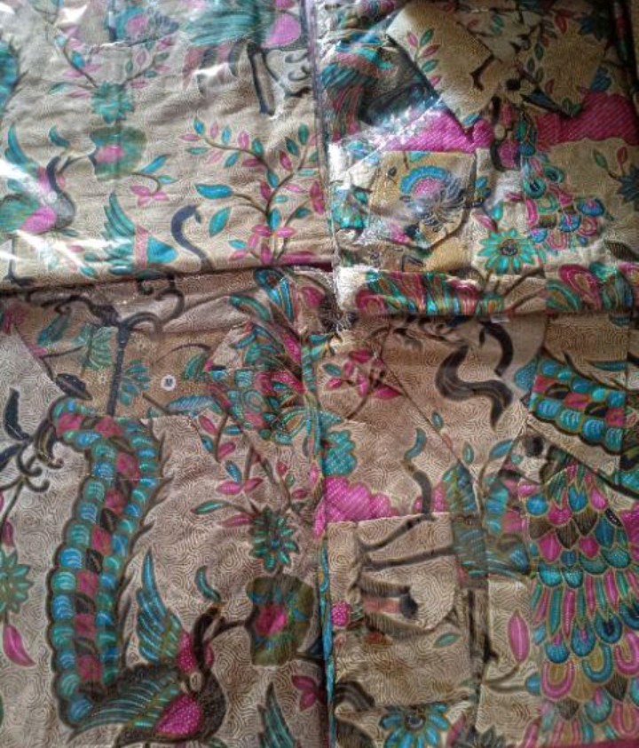 Batik Couple Keluarga - Couple Batik Indonesia Sarimbit Gamis Familly Set Motif Merak Tosca Ori Bcp