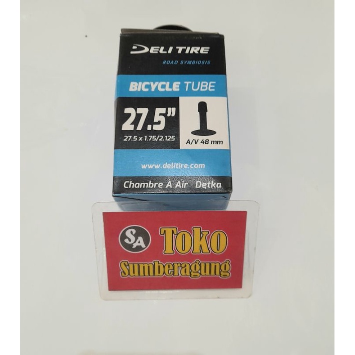 Ban dalam sepeda MTB ukuran 27.5 cop panjang AV 48 mm Swallow Delitire Ban dalam sepeda MTB ukuran 2