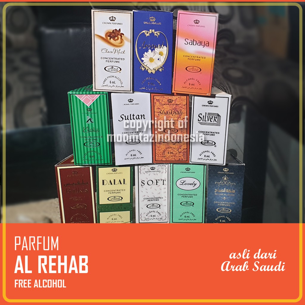 Parfum Al Rehab Murah Grosir Parfum non Alkohol parfum arab Kemasan 6ml