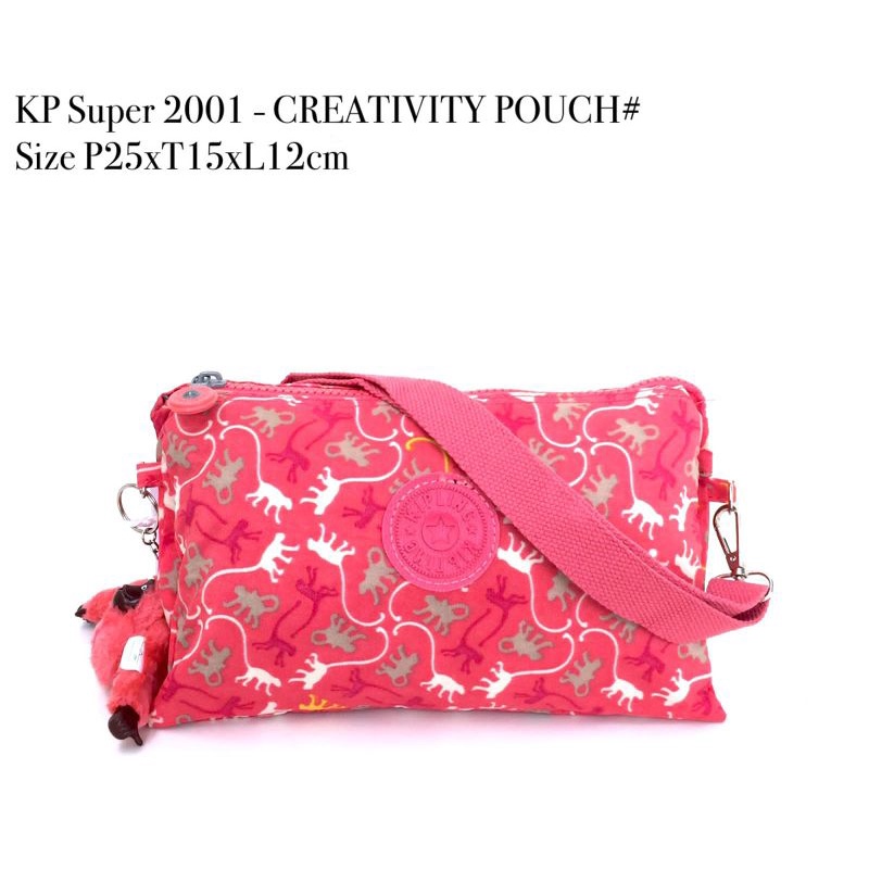 Tas selempang wanita kipling super 2001 creativity pouch import