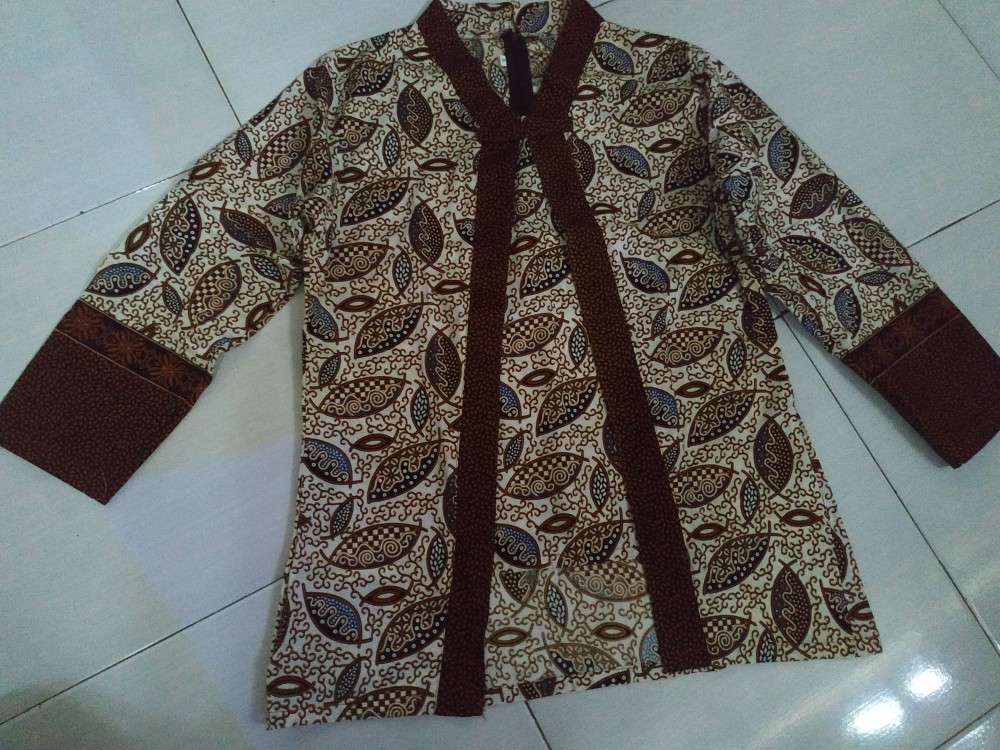 [ Terbaru ] Atasan Batik Wanita Kerja Kantor Ori Shabirah Batiksolo Blouse Blusebatik Batikmodern Xl