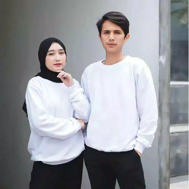 SWEATER POLOS BASIC CREWNECK PRIA WANITA KEREN MURAH KANTOR SEKOLAHAN