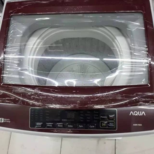 Mesin Cuci 1 Tabung AQUA Sanyo AQW 78DD Full otomatis Hijab Series Batik Mode Low Watt 7.5 KG