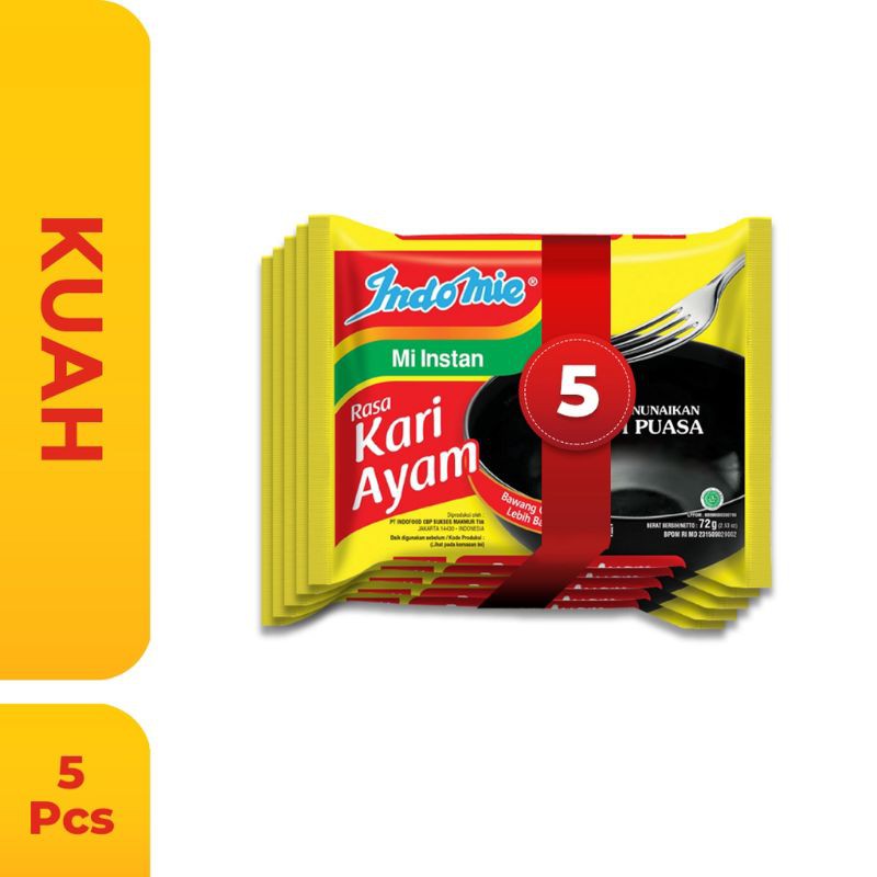 

Indomie Kuah Kari Ayam-5pcs
