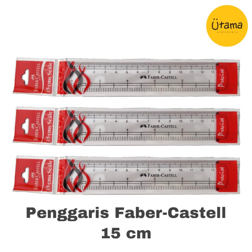 

Penggaris Faber-Castell 15cm/Faber Castell Ruler 15 cm/Castel/Bening/Transparan/Castle