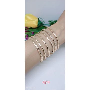 Gelang Tangan Kroncong Wanita Titanium Xuping Perhiasan Aksesoris Fashion Lapis Emas Anti Karat