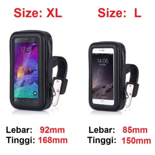 Holder HP Motor Waterproof Pegangan HP Motor Anti Air di sepion