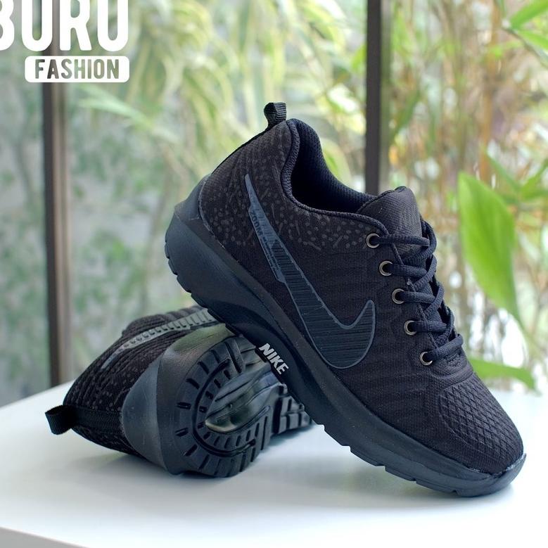 Sepatu sekolah hitam polos pria Wanita - Sepatu Olahraga - Sepatu Pria wanita ADS  Embos ..