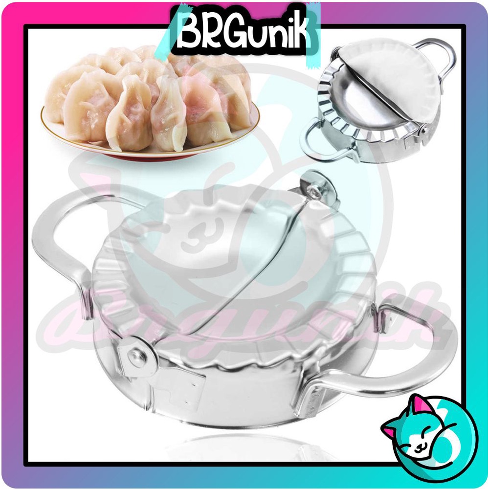 BRGUNIK Cetakan Pastel Pangsit Dumpling Stainless Alat Epokepok Press Instan Dapur Dimsum R358