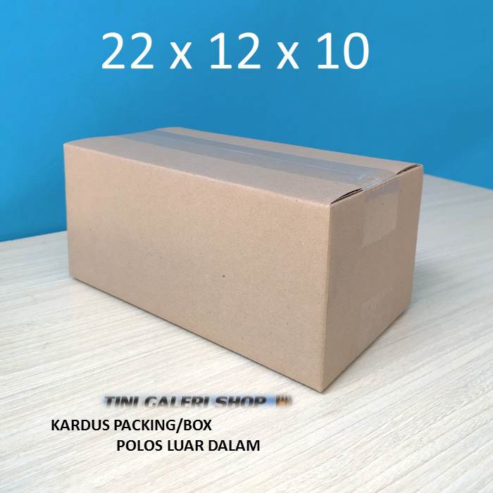 Kardus Packing Karton Box Uk.22x12x10 cm Polos Luar Dalam