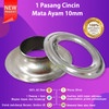 1 Pasang Cincin Mata Ayam 10mm, Ring Eyelet Lubang Ring Banner diamater 10 mm