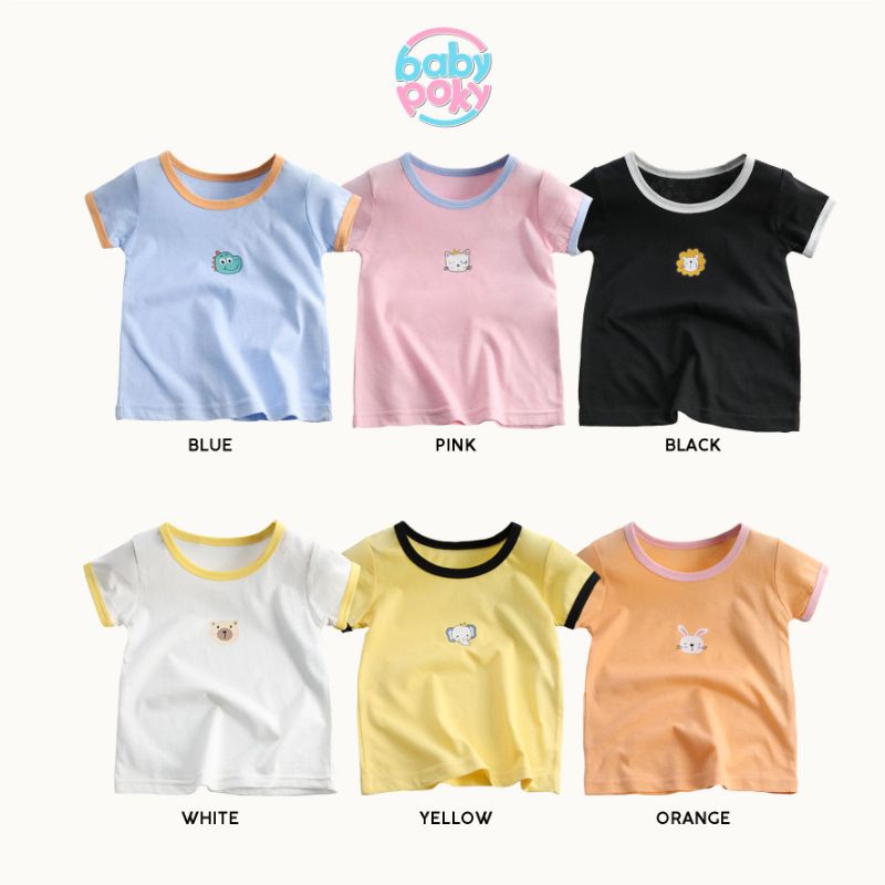 MORSOM - Kaos Lengan Pendek Anak 6 Bulan - 4 Tahun Laki Laki Perempuan Korea Style Premium