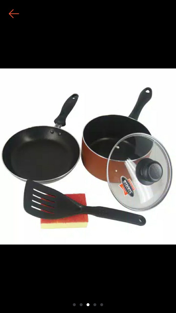 Panci Maxim Venice Set Peralatan Masak Frypan Spatula Sponge