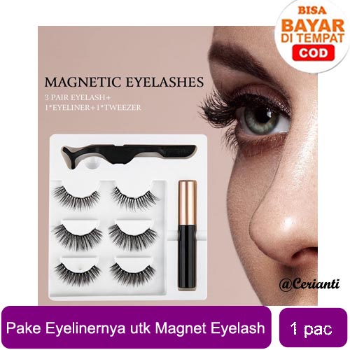 EYELASH MAGNETIC 1 SET LENGKAP BULU MATA MAGNET 3 PSG