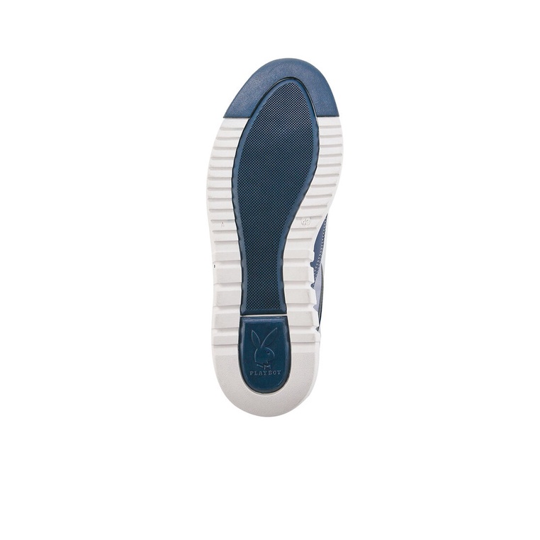 SEPATU SNEAKER PLAYBOY PRIA ORIGINAL CASUAL BRANDED BIRU NAVY PL45