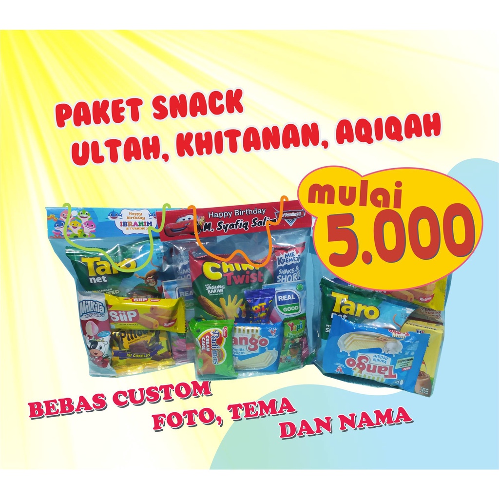 

Paket Jajan Ultah - Khitanan - Tedak Siti - Aqiqah