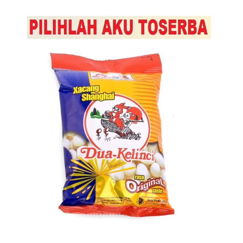 DUA KELINCI KACANG SHANGHAI 80 GR - ( HARGA PER BUNGKUS )