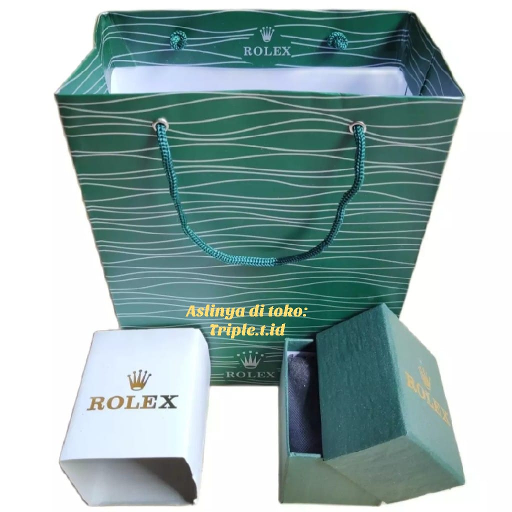 

kotak jam Rolex / include paper bag / kotak Box original box hijau