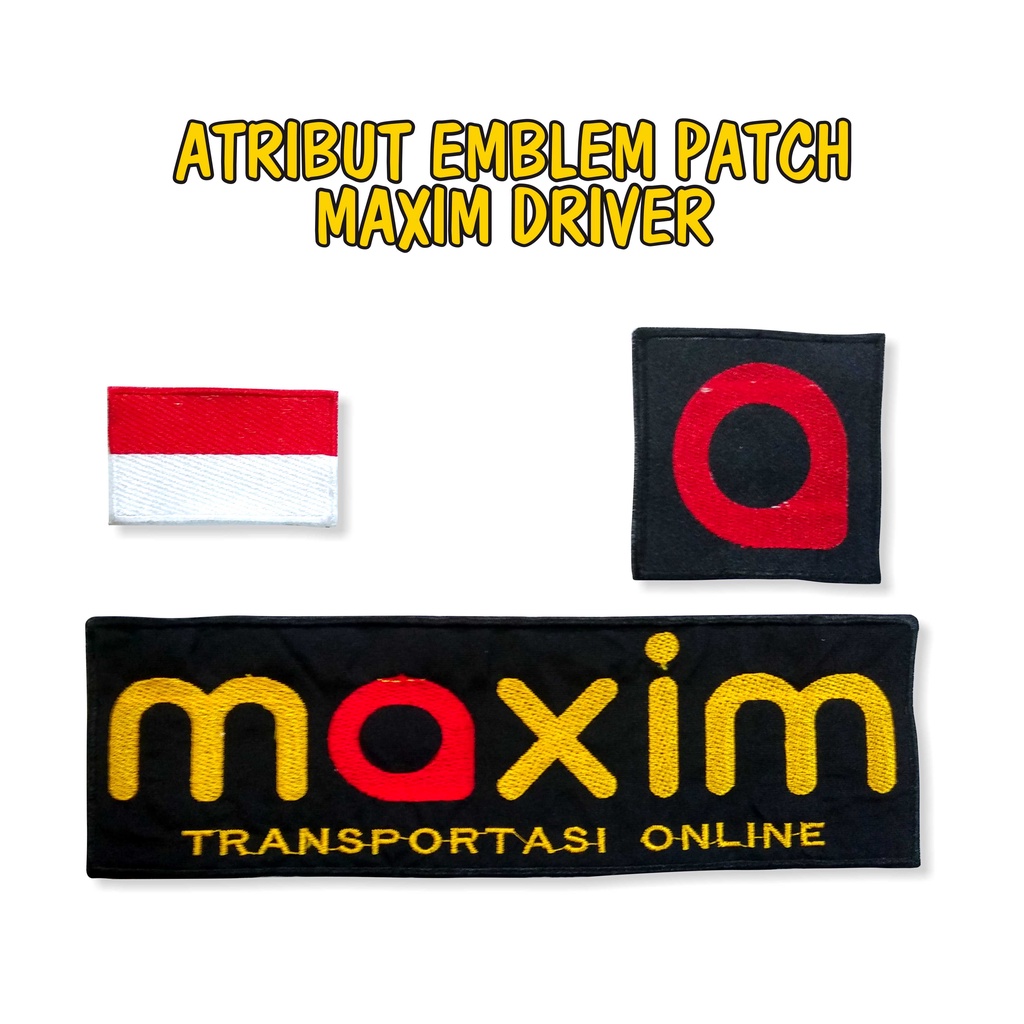 Emblem Bordir Atribut Maxim Driver