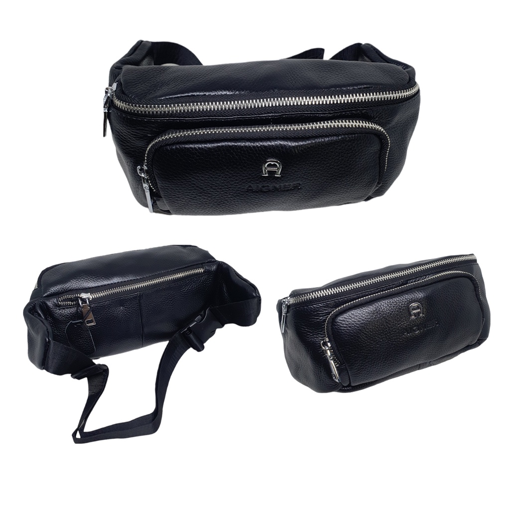 TAS PINGGANG PRIA IMPOR MEWAH ASLI KULIT 66329