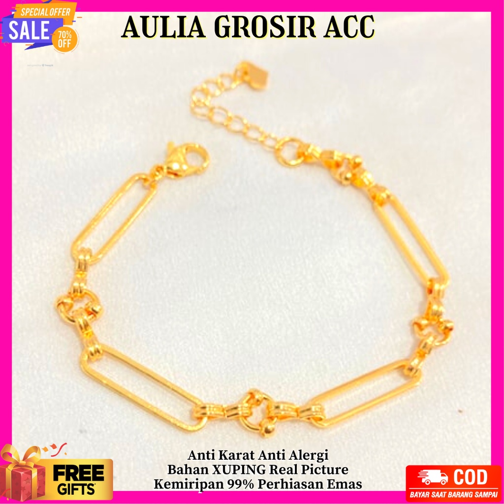 GELANG WANITA TITANIUM GELANG WANITA XUPING AKSESORIS FASHION AKSESORIS WANITA Gelang Wanita Rantai 