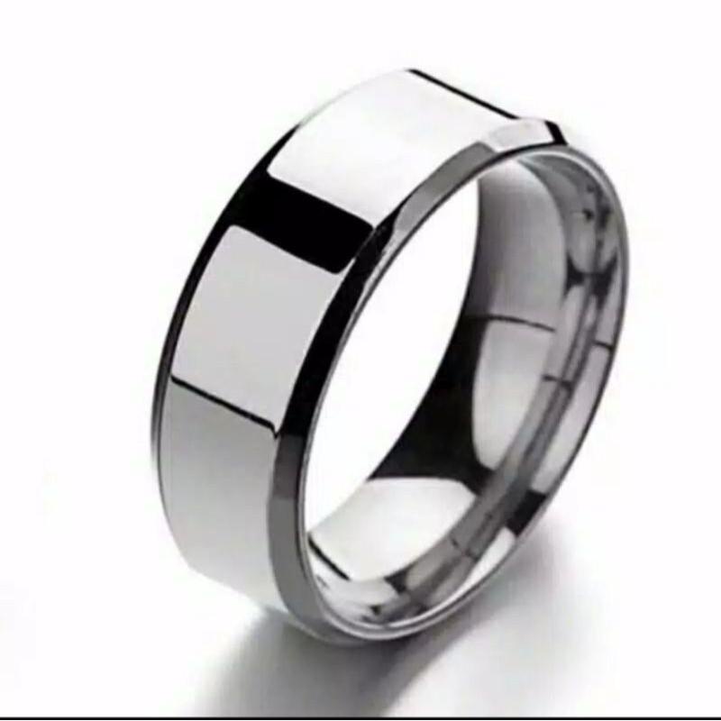 CINCIN titanium  cincin pria anti karat tidak luntur gold silver black