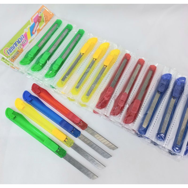 

CUTTER 12PCS CUTTER KECIL KEMASAN RENCENG GROSIR